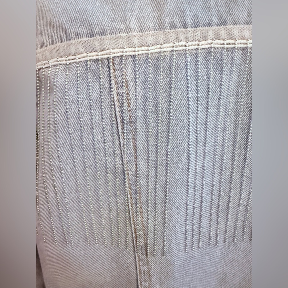 SWEETHEART LA 2X FRINGED BUTTON UP DENIM JACKET IN LIGHT WASH Cowgirl 90’s - Picture 7 of 13